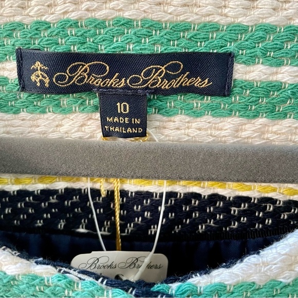 NWT Brooks Brothers Cotton Striped Woven Button Tailored Jacket Office R… - Picture 2 of 12